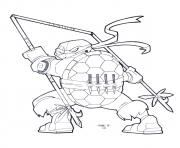 Coloriage tortue ninja 42 dessin