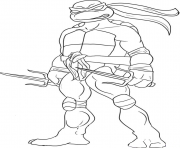 tortue ninja 4 dessin à colorier