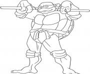 Coloriage tortue ninja solitaire dessin