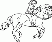 Coloriage cheval et son poulain dessin