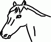 dessin de la tete d un cheval dessin à colorier