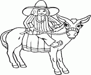 Coloriage tete de cheval dessin