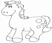 petit poney dessin à colorier