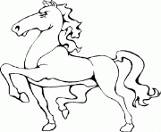 un cheval qui a une fiere allure dessin à colorier