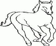 Coloriage cheval dessin