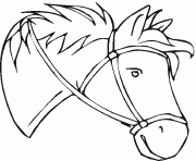 tete de cheval dessin à colorier