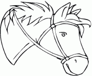 Coloriage cheval qui mange dessin