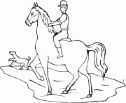 Coloriage cheval qui saute dessin