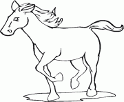un cheval au galop dessin à colorier