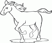 Coloriage chevaux grand galop dessin