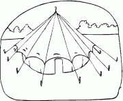 Coloriage cirque funambule dessin