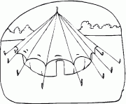 Coloriage cirque chapiteau  dessin