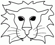 carnaval masque d un lion dessin à colorier