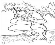 Coloriage dora et babouche comme tarzan dessin