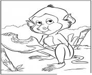 Coloriage tarzan enfant singe elephant dessin