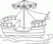 Coloriage bateau police dessin