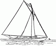 bateau voilier dessin à colorier