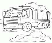 camion de terre dessin à colorier