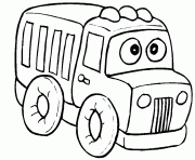 camion personnage dessin à colorier