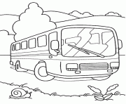 bus dessin à colorier