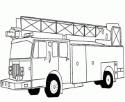 Coloriage camion de pompiers