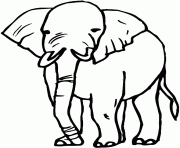 Coloriage bebe elephant qui peinture dessin