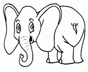 elephant avec deux grandes oreilles dessin à colorier