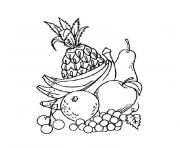 Coloriage fruits une citrouille pour Halloween dessin