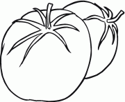 tomate est un fruit dessin à colorier