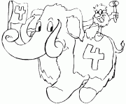 elephant 4 ans dessin à colorier