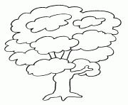 Coloriage Tigrou dans un arbre dessin