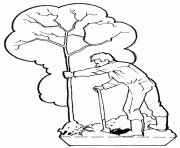Coloriage singe suspendu a un arbre dessin