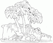 palmiers dessin à colorier