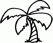 palmier avec 4 branches dessin à colorier