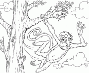 Coloriage une tete de girafe plus haute que les arbres dessin