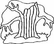 Coloriage La marmotte se cache derriere un arbre dessin