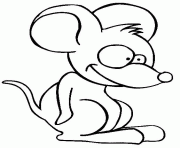 Coloriage une souris qui trocotte dessin