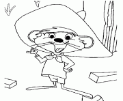 La souris Speedy Gonzales dessin à colorier