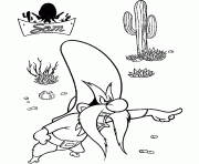Coloriage Bugs Bunny donne une boisson a Sam le pirate dessin