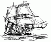 Coloriage Jack Sparrow avec sa longue vue dessin