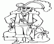 Coloriage Sam le pirate est dans le desert dessin