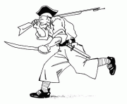 Coloriage pirate avec un sabre et un fusil