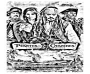 Coloriage Jack Sparrow avec une femme dessin
