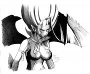 fairy tail mirajane demon by angy89 d2yg7hq dessin à colorier