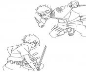 Coloriage naruto et sasuke dessin