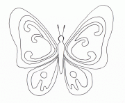 Coloriage papillon vue de dessus 2 dessin