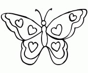 papillon vue de dessus 3 dessin à colorier