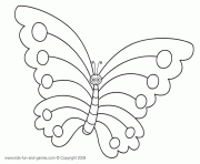 Coloriage papillon belle dame dessin