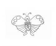 papillon rigolo dessin à colorier