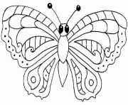 papillon vu de dessus dessin à colorier